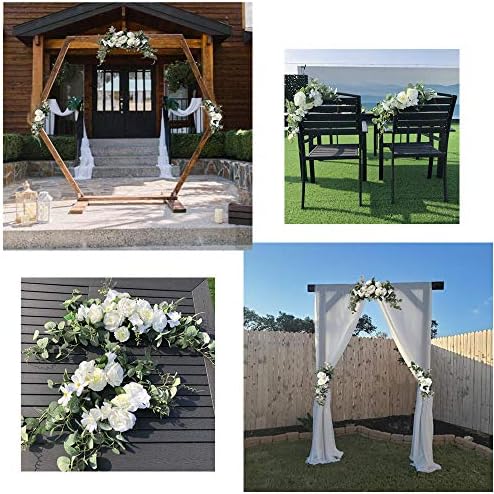 Wedding Arch Flowers 3Pcs Artificial Floral Swags, alternate view 6