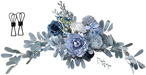 Wedding Arch Flowers 60cm Artificial Flower Swag for Wedding Welcome Sign Orange Wedding Rose Floral Wreath