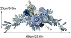 Wedding Arch Flowers 60cm Artificial Flower Swag for Wedding Welcome Sign Orange Wedding Rose Floral Wreath, alternate view 3