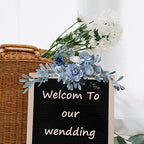 Wedding Arch Flowers 60cm Artificial Flower Swag for Wedding Welcome Sign Orange Wedding Rose Floral Wreath, alternate view 4