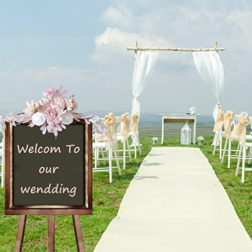 Wedding Arch Flowers 60cm Artificial Flower Swag for Wedding Welcome Sign Orange Wedding Rose Floral Wreath, alternate view 5