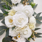 Wedding Arch Flowers, Artificial Flower Arch Set of 2 for Wedding Welcome Ceremony Sign, White Floral Swags, alternate view 7