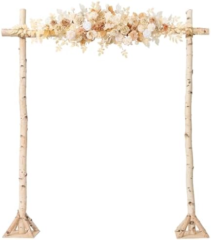Wedding Arch Flowers, Beige Brown, 6.5FT