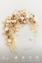 Wedding Arch Flowers, Beige Brown, 6.5FT, alternate view 6