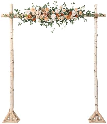 Wedding Arch Flowers, Cream Orange, 6.5FT