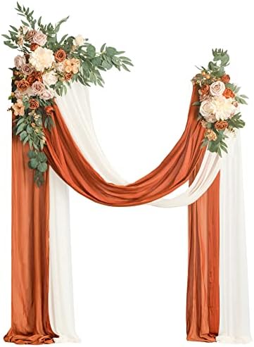 Wedding Arch Flowers, Fall Decor, Burnt Orange