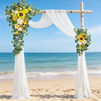 Wedding Arch Flowers Kit, Artificial Flower Arch Decor,2pcs Artificial Flower Arrangement for Wedding Decor, alternate view 6