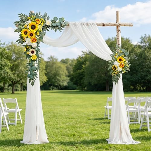 Wedding Arch Flowers Kit, Artificial Flower Arch Decor (Set of 3),2pcs Artificial Flower Arrangement with 1pc, alternate view