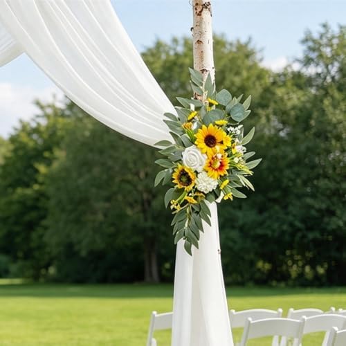 Wedding Arch Flowers Kit, Artificial Flower Arch Decor (Set of 3),2pcs Artificial Flower Arrangement with 1pc, alternate view
