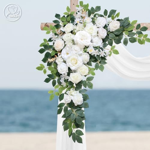 Wedding Arch Flowers Kit, Artificial Flower Arch Decor (Set of 3),2pcs Artificial Flower Arrangement with 1pc, alternate view