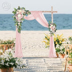 Wedding Arch Flowers Kit, Artificial Flower Arch Decor (Set of 3),2pcs Artificial Flower Arrangement with 1pc, alternate view