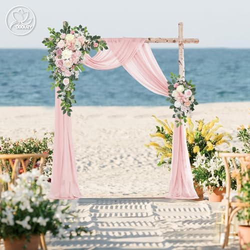 Wedding Arch Flowers Kit, Artificial Flower Arch Decor (Set of 3),2pcs Artificial Flower Arrangement with 1pc, alternate view