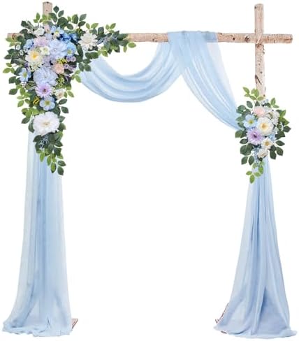 Wedding Arch Flowers Kit, Artificial Flower Arch Decor (Set of 3),2pcs Artificial Flower Arrangement with 1pc