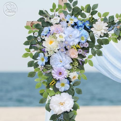 Wedding Arch Flowers Kit, Artificial Flower Arch Decor (Set of 3),2pcs Artificial Flower Arrangement with 1pc, alternate view