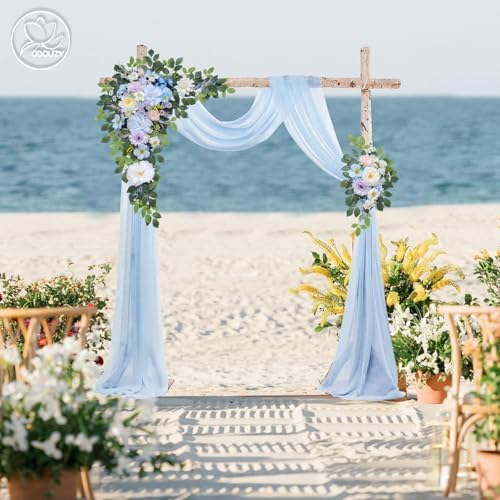 Wedding Arch Flowers Kit, Artificial Flower Arch Decor (Set of 3),2pcs Artificial Flower Arrangement with 1pc, alternate view