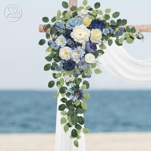 Wedding Arch Flowers Kit, Artificial Flower Arch Decor (Set of 3),2pcs Artificial Flower Arrangement with 1pc, alternate view