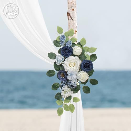 Wedding Arch Flowers Kit, Artificial Flower Arch Decor (Set of 3),2pcs Artificial Flower Arrangement with 1pc, alternate view