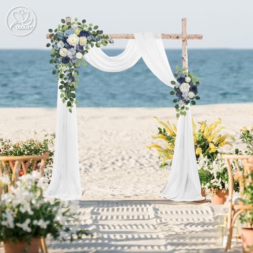 Wedding Arch Flowers Kit, Artificial Flower Arch Decor (Set of 3),2pcs Artificial Flower Arrangement with 1pc, alternate view