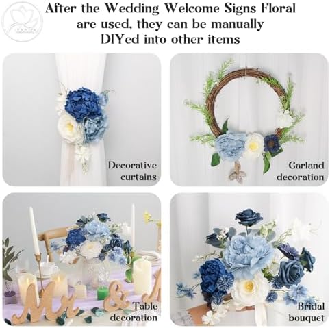 Wedding Arch Flowers Kit, Artificial Flower Arch Decor (Set of 3),2pcs Artificial Flower Arrangement with 1pc, alternate view
