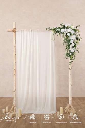 Wedding Arch Flowers, Lily White, 6.5FT, alternate view 2