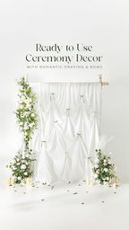 Wedding Arch Flowers, Lily White, 6.5FT, alternate view 4
