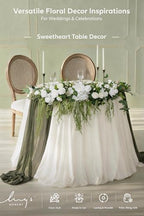 Wedding Arch Flowers, Lily White, 6.5FT, alternate view 5