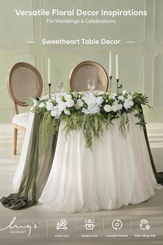 Wedding Arch Flowers, Lily White, 6.5FT, alternate view 5