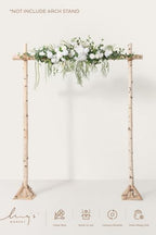 Wedding Arch Flowers, Lily White, 6.5FT, alternate view 6