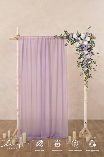 Wedding Arch Flowers, Purple, 6.5FT, alternate view 2