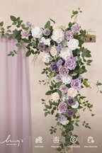 Wedding Arch Flowers, Purple, 6.5FT, alternate view 3