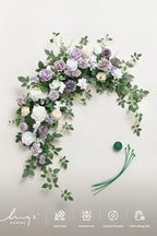 Wedding Arch Flowers, Purple, 6.5FT, alternate view 6