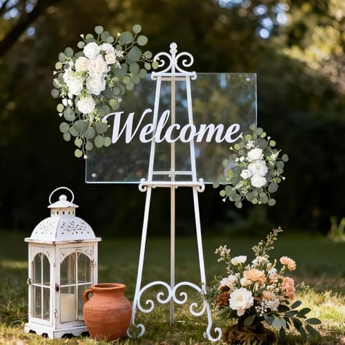 Wedding Arch Flowers Set of 2, Artificial Flowers for Arch Backdrop Wedding Welcome Ceremony Sign, Faux Floral, alternate