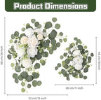 Wedding Arch Flowers Set of 2, Artificial Flowers for Arch Backdrop Wedding Welcome Ceremony Sign, Faux Floral, alternate