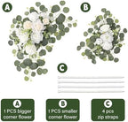Wedding Arch Flowers Set of 2, Artificial Flowers for Arch Backdrop Wedding Welcome Ceremony Sign, Faux Floral, alternate