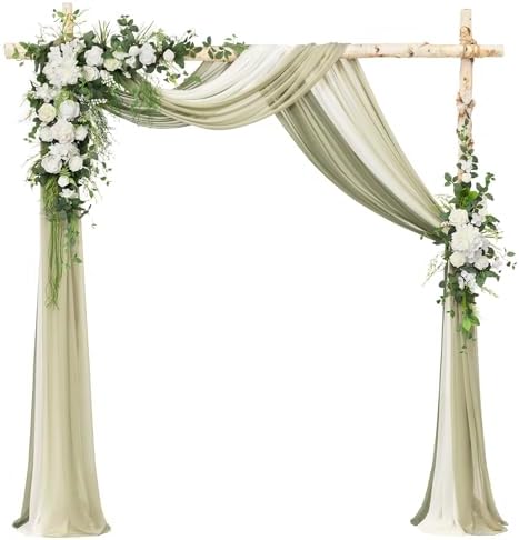 Wedding Arch Flowers, White Green in Wht-white Green