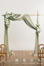 Wedding Arch Flowers, White Green in Wht-white Green, alternate view 2
