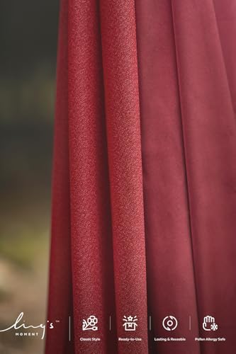 Wedding Arch Flowers with Drapes, Burgundy & Navy, alternate view 5