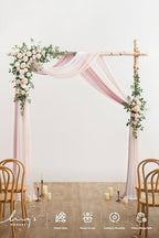 Wedding Arch Flowers with Drapes Kit, Blush Cream in Pk-blush Cream, alternate view 2