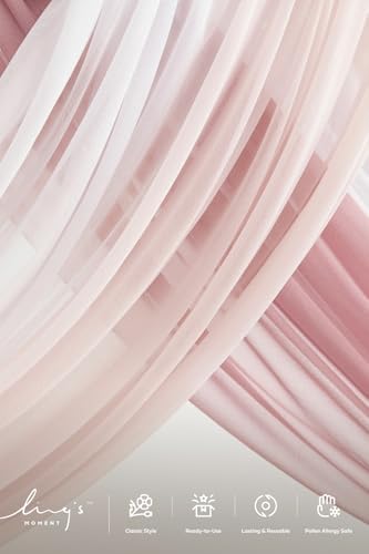 Wedding Arch Flowers with Drapes Kit, Blush Cream in Pk-blush Cream, alternate view 4