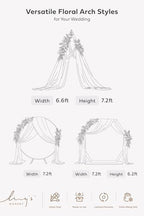 Wedding Arch Flowers with Drapes Kit, Blush Cream in Pk-blush Cream, alternate view 6