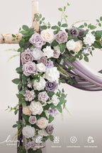 Wedding Arch Flowers with Drapes Kit, Lilac & Purple in Prpl-lilac & Sage Purple, alternate view 3