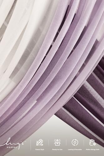 Wedding Arch Flowers with Drapes Kit, Lilac & Purple in Prpl-lilac & Sage Purple, alternate view 4
