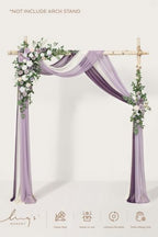 Wedding Arch Flowers with Drapes Kit, Lilac & Purple in Prpl-lilac & Sage Purple, alternate view 5