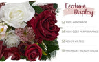 Wedding Arch Flowers with Drapes Kit (Pack of 4) - 2pcs Artificial Christmas Marsala Deluxe Swag with 2pcs Sheer, alternate