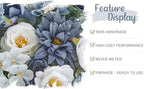 Wedding Arch Flowers with Drapes Kit (Pack of 4) - 2pcs Artificial Dusty Blue Deluxe Swag with 2pcs Sheer Drapes, alternate
