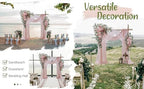 Wedding Arch Flowers with Drapes Kit (Pack of 4) - 2pcs Artificial Dusty Rose Deluxe Swag with 2pcs Sheer Drapes, alternate