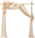 Wedding Arch Flowers with Drapes Kit, Sand Beige in Pk-dusty Rose Inspiration - Dusty Rose & Cream