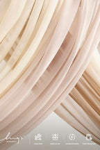 Wedding Arch Flowers with Drapes Kit, Sand Beige in Pk-dusty Rose Inspiration - Dusty Rose & Cream, alternate view 4