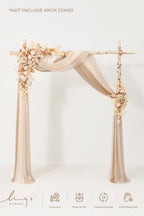 Wedding Arch Flowers with Drapes Kit, Sand Beige in Pk-dusty Rose Inspiration - Dusty Rose & Cream, alternate view 5