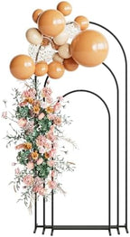 Wedding Arch, Metal Arch Backdrop Stand, Black, 6FT, 5FT, 4FT in Black